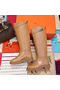 Hermes Variation Boots In Brown Calfskin  Replica