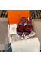 Hermes View Sandals In Ruby Patent Leather  Replica