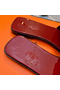 Hermes View Sandals In Ruby Patent Leather  Replica