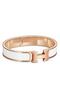 Hermes White Enamel Clic H PM Bracelet  Replica