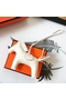 Hermes White Rodeo Horse Bag Charm  Replica