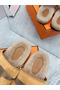 Hermes Women's Chypre Sandals in Beige Suede with Shearling  Replica