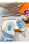 Hermes Women's Chypre Sandals in Blue Suede with Shearling  Replica