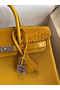 Hermes Yellow Touch Birkin 30cm Bag Shiny Niloticus Crocodile Skin  Replica
