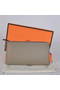 Hermes Zipper Cards Wallet Togo Leather A908 Dark Grey  Replica
