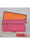 Hermes Zipper Cards Wallet Togo Leather A908 Peach  Replica