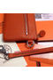 Hermes Zipper Wallet Grainy Leather HA309 Orange  Replica