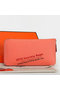 Hermes Zipper Wallet Original Leather A309 Dark Pink  Replica