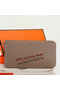 Hermes Zipper Wallet Original Saffiano Leather A309 Gray  Replica