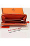 Hermes Zipper Wallet Original Saffiano Leather A309 Orange  Replica