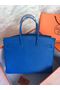 Hermes Birkin 30CM Tote Bag Blue Original Leather HB30 Glod Replica