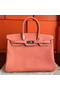 Hermes Birkin 40 Handmade Bag In Crevette Clemence Leather Replica