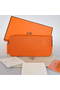 Hermes Evelyn Long Wallet Zip Purse A808 Orange Replica