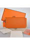 Hermes Evelyn Long Wallet Zip Purse A808 Orange Replica