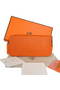 Hermes Evelyn Long Wallet Zip Purse A808 Orange Replica