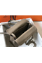 Hermes Halzan 31cm Bag In Grey Clemence Leather Replica