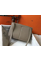 Hermes Halzan 31cm Bag In Grey Clemence Leather Replica