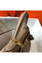 Hermes Kelly 32cm Bag In Gris Tourterelle Clemence Leather GHW Replica