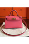 Hermes Kelly Mini II Handmade Bag In Rose Lipstick Epsom Leather Replica