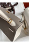 Hermes Kelly Sellier 25 Bicolor Bag in Taupe and Craie Epsom Calfskin Replica