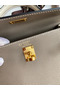 Hermes Kelly Sellier 25 Bicolor Bag in Taupe and Craie Epsom Calfskin Replica