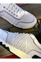 Hermes Men's C-Addict Sneakers In White Perforated Calfskin Replica