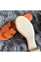Hermes Oasis Sandals In Orange Epsom Leather Replica