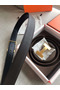 Hermes Quizz 32mm Reversible Belt In Cafe Clemence Leather Replica