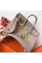 Hermes Birkin 30 Handmade Bag In Grey Clemence Leather Replica