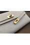 Hermes Kelly Epsom Leather Wallet H4086 Light Grey Replica