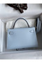 Hermes Kelly Mini II Sellier Handmade Bag In Blue Brume Epsom Calfskin Replica