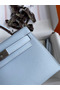 Hermes Kelly Mini II Sellier Handmade Bag In Blue Brume Epsom Calfskin Replica