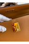 Hermes Kelly Sellier 32 Handmade Bag In Gold Epsom Calfskin Replica