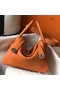 Hermes Lindy 26cm Bag In Orange Clemence Leather PHW Replica