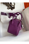 Hermes Mini Lindy Handmade Bag In Anemone Clemence Leather Replica