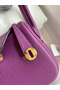 Hermes Mini Lindy Handmade Bag In Anemone Clemence Leather Replica