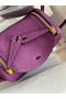 Hermes Mini Lindy Handmade Bag In Anemone Clemence Leather Replica