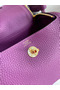 Hermes Mini Lindy Handmade Bag In Anemone Clemence Leather Replica