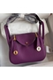 Hermes Mini Lindy Handmade Bag In Anemone Clemence Leather Replica