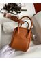 Hermes mini Lindy Original Togo Leather Bag OLD19 brown Replica