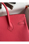 Hermes Birkin 25 Retourne Handmade Bag In Rose Lipstick Clemence Leather Replica