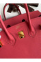Hermes Birkin 25 Retourne Handmade Bag In Rose Lipstick Clemence Leather Replica