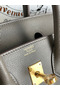 Hermes Birkin 25 Sellier Handmade Bag In Etain Epsom Calfskin Replica