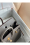 Hermes Birkin 25 Sellier Handmade Bag In Etain Epsom Calfskin Replica