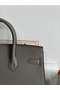 Hermes Birkin 25 Sellier Handmade Bag In Etain Epsom Calfskin Replica