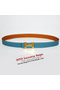 Hermes Bovine Jugular Veins In Blue Belt HR1010A Gold Replica