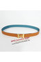 Hermes Bovine Jugular Veins In Blue Belt HR1010A Gold Replica
