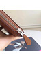 Hermes Brown Clemence Azap Zipped Wallet Replica