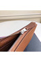 Hermes Brown Clemence Azap Zipped Wallet Replica