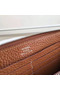 Hermes Brown Clemence Azap Zipped Wallet Replica